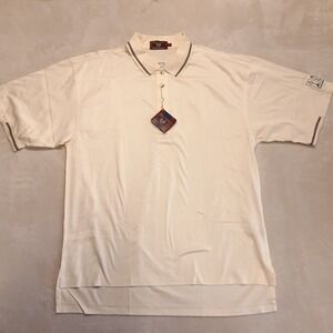 Byron Nelson Mens Eleven Straight Golf Shirt XL Tan Four Seasons Resort US Flag